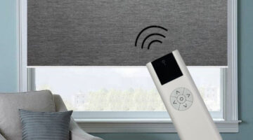 Рулонные шторы с электроприводом WiFi из ткани Лина